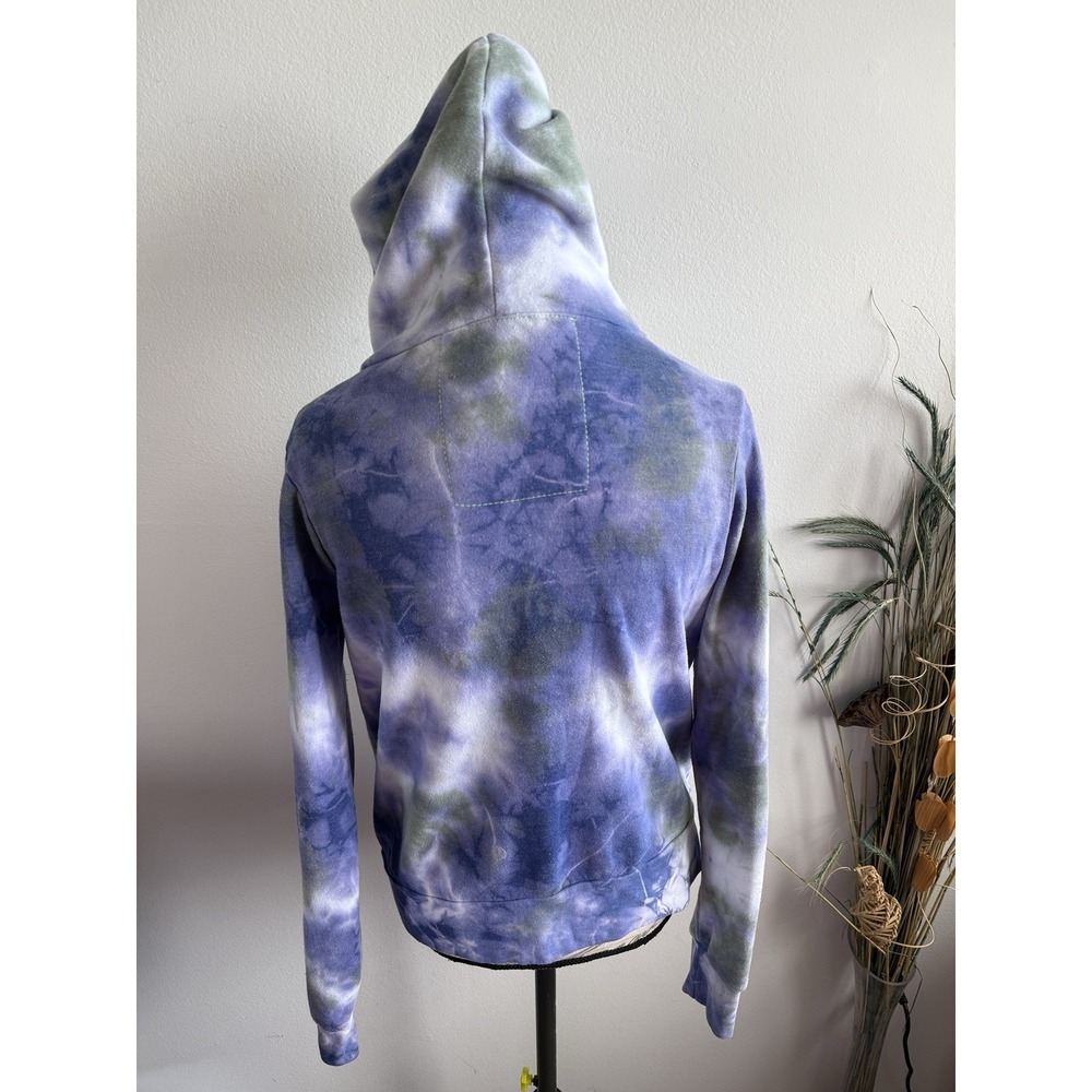 Aviator Nation Tye Dye Blue Hoodie Full Zip Sweatshirt The Hamptons Surf Small - Picture 6 of 9